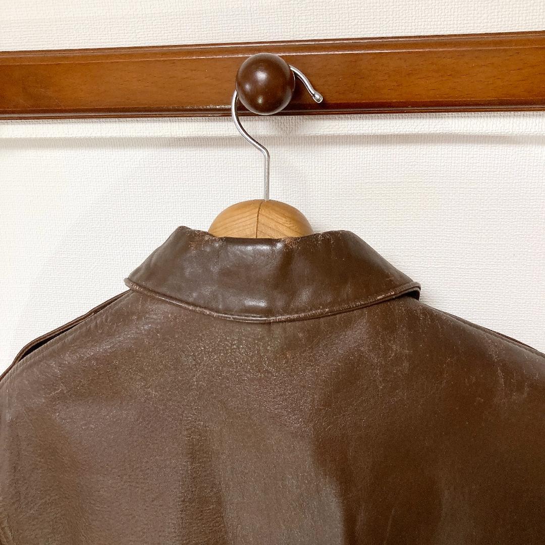 AVIREX A-2 フライトジャケット 馬革 ホースハイド ブラウン 36