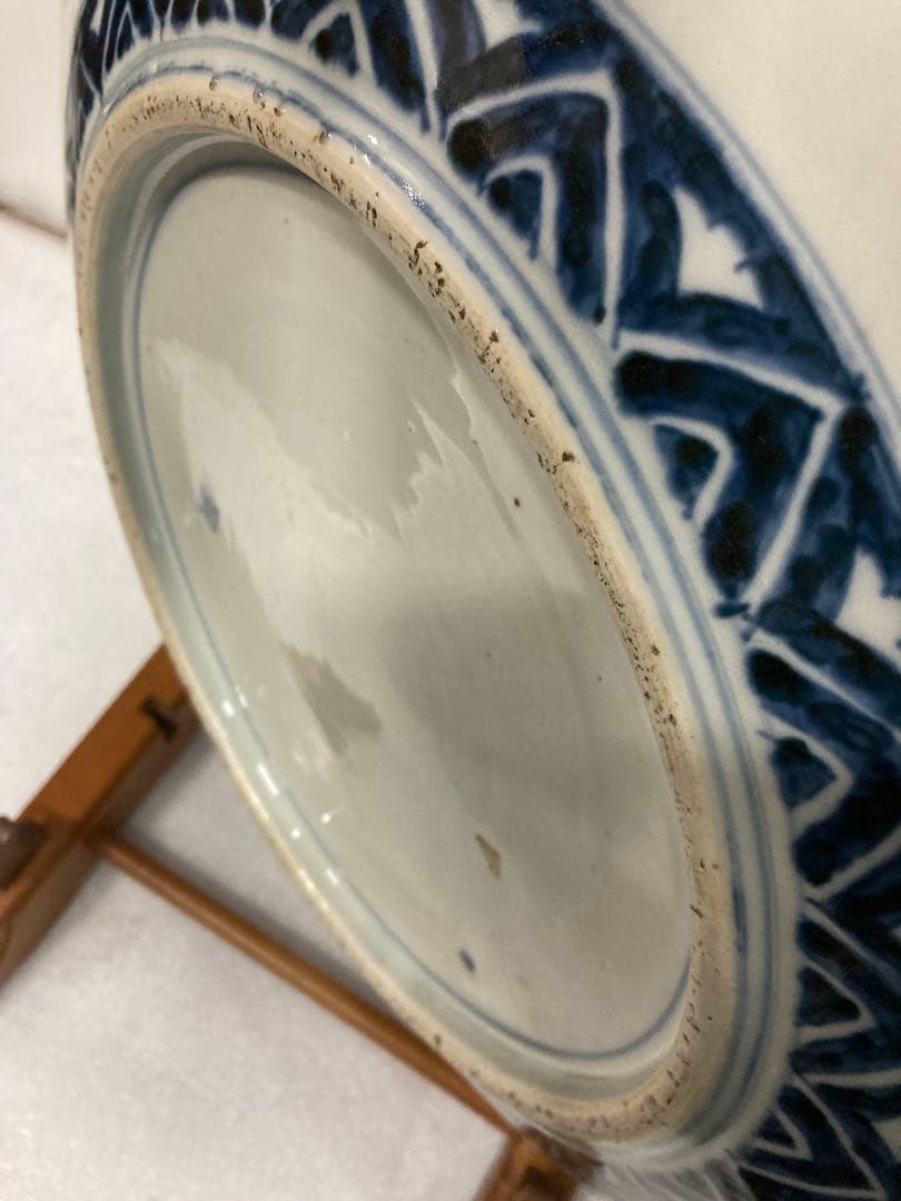 Lemon様★江戸時代 美術品 古伊万里 川に鯉に図 約46.5㎝ 飾り大皿