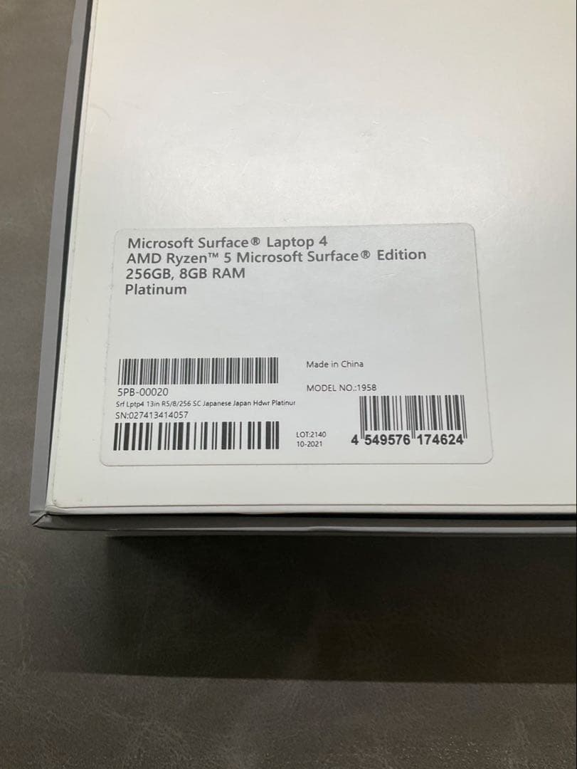Surface Laptop 4 13.5インチ