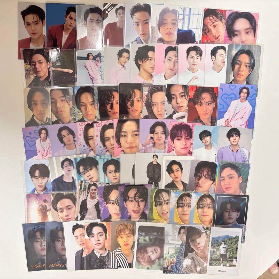 ミンギュ セブチ まとめ売り トレカ 缶バッジ フォトカ ファイル うちわ