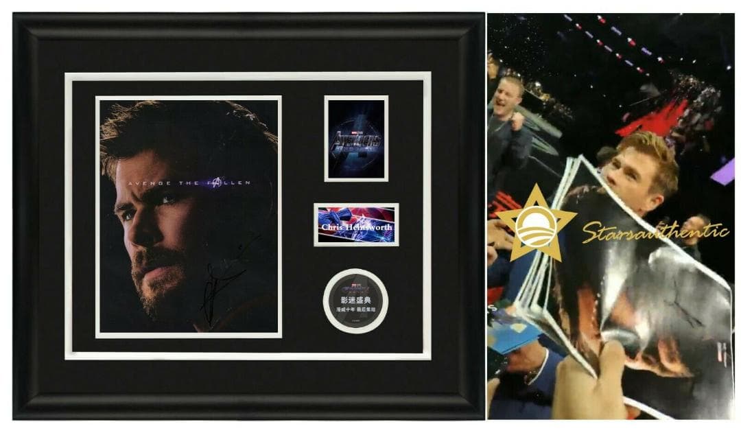 直筆サイン入り写真 クリス・ヘムズワース マイティ・ソー/フレーム別/SA鑑定済