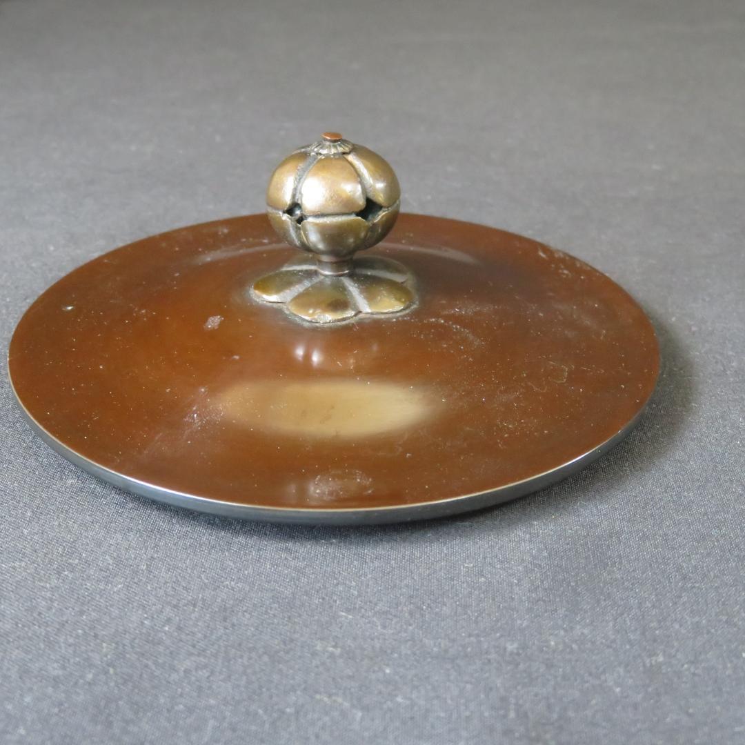 朝鮮風炉 唐銅 清光 在銘 茶道具 木箱 共箱 美品