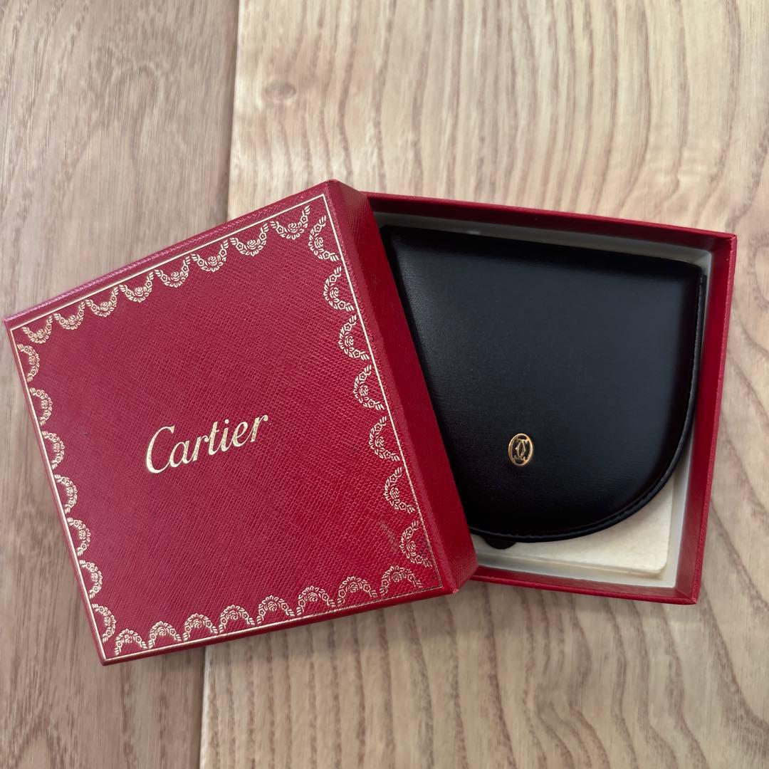 Cartier 黒 レザー ケース 箱付き L3000129