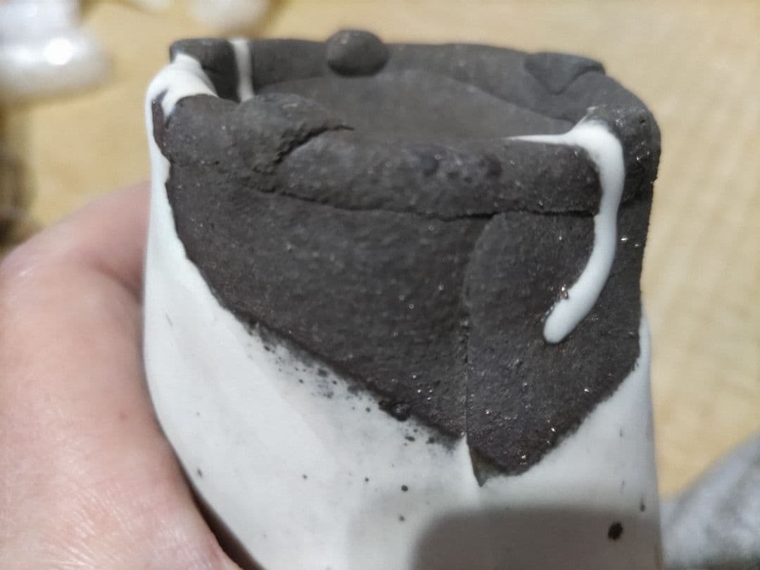 リリィのほっぺ様　奥村博美　白釉　注器　高18.5㎝　共箱・布　未使用