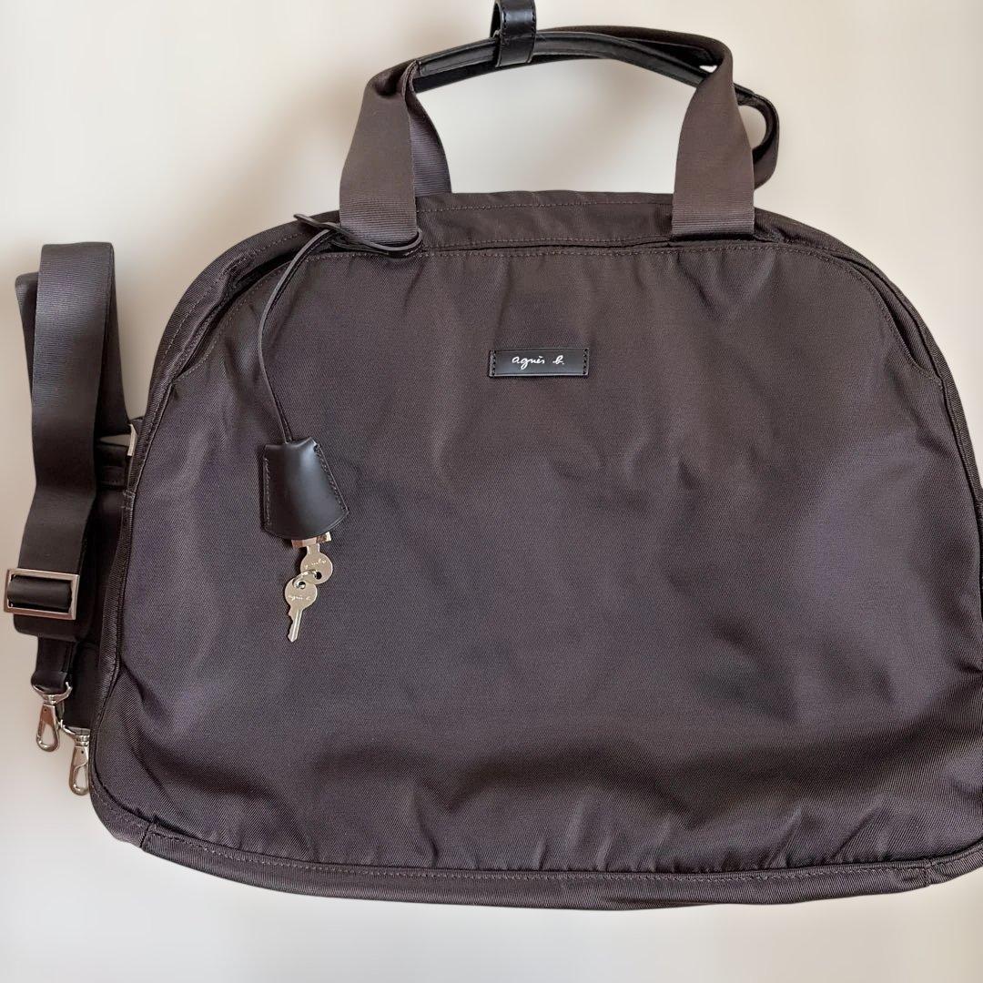 agnes b.アニエスベー大量2wayトートバッグ ボストンバッグ　帰省　濃茶