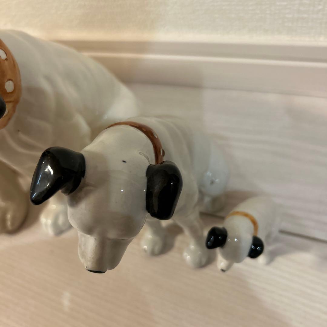 Victor ビクター犬　ニッパー　陶器置物　5匹