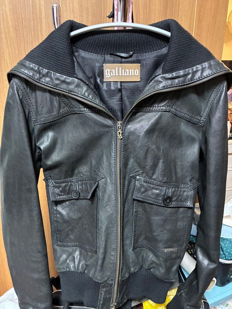 john galliano ジョンガリアーノ レザー ジャケット 正規品