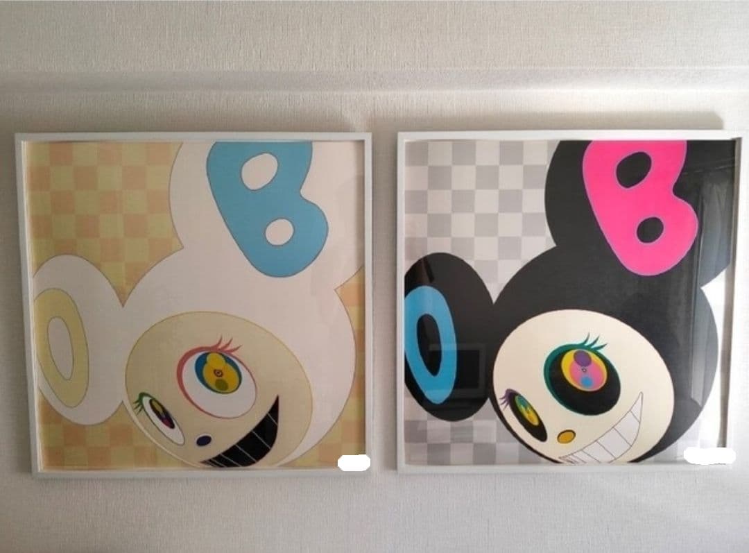 村上隆 ポスター AND THEN White Black