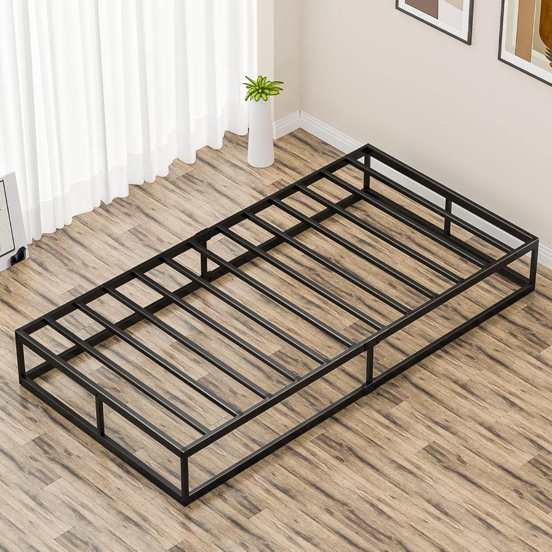 ラスト1つ❣️耐荷重300kgベッドフレーム シングル パイプ 静音 ブラック