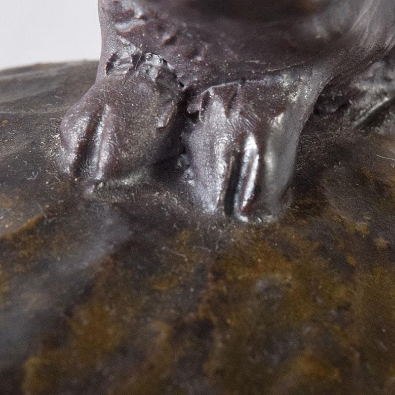 Lukes　茶道具　備前焼　人間国宝　金重陶陽作　猪摘香合　V　R8407