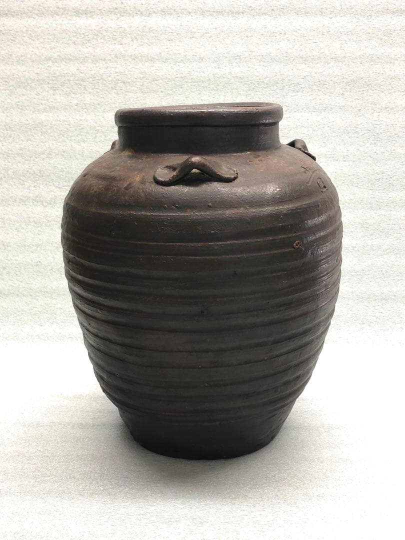 古備前　三耳壺　備前焼　古美術