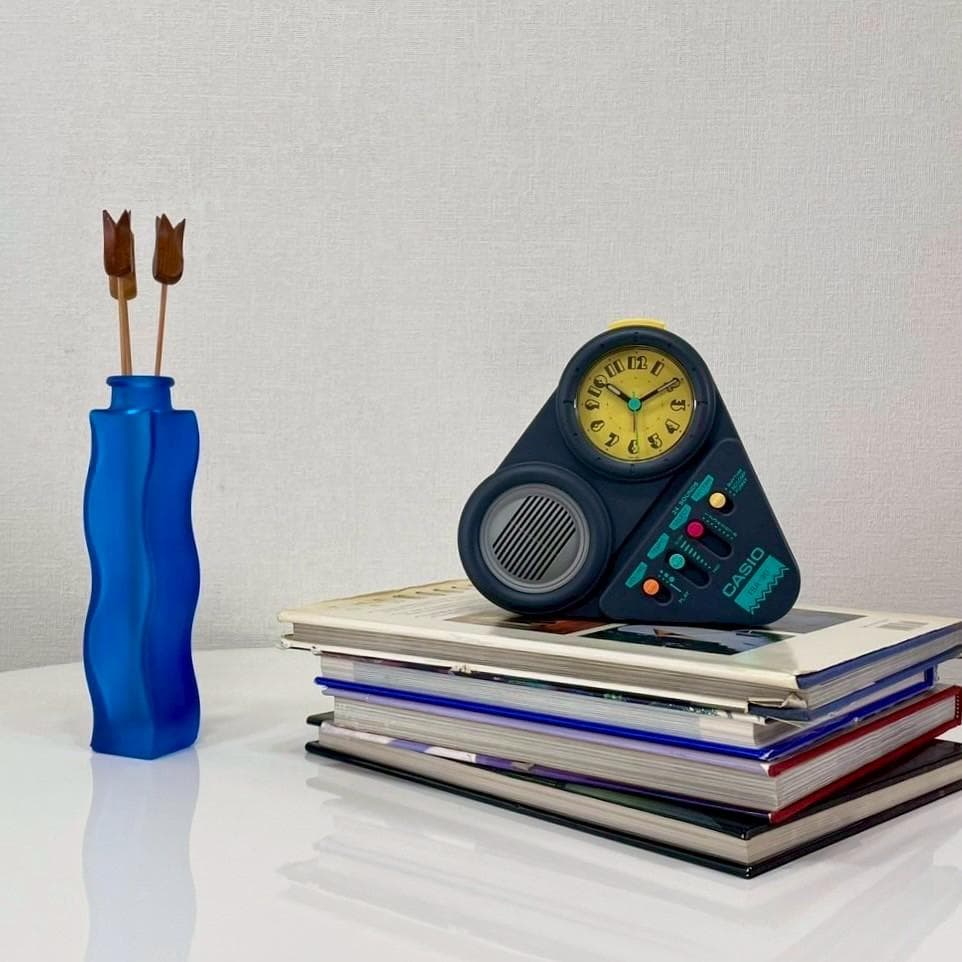 90's デッドストック CASIO カシオ 目覚まし時計 置き時計 未使用