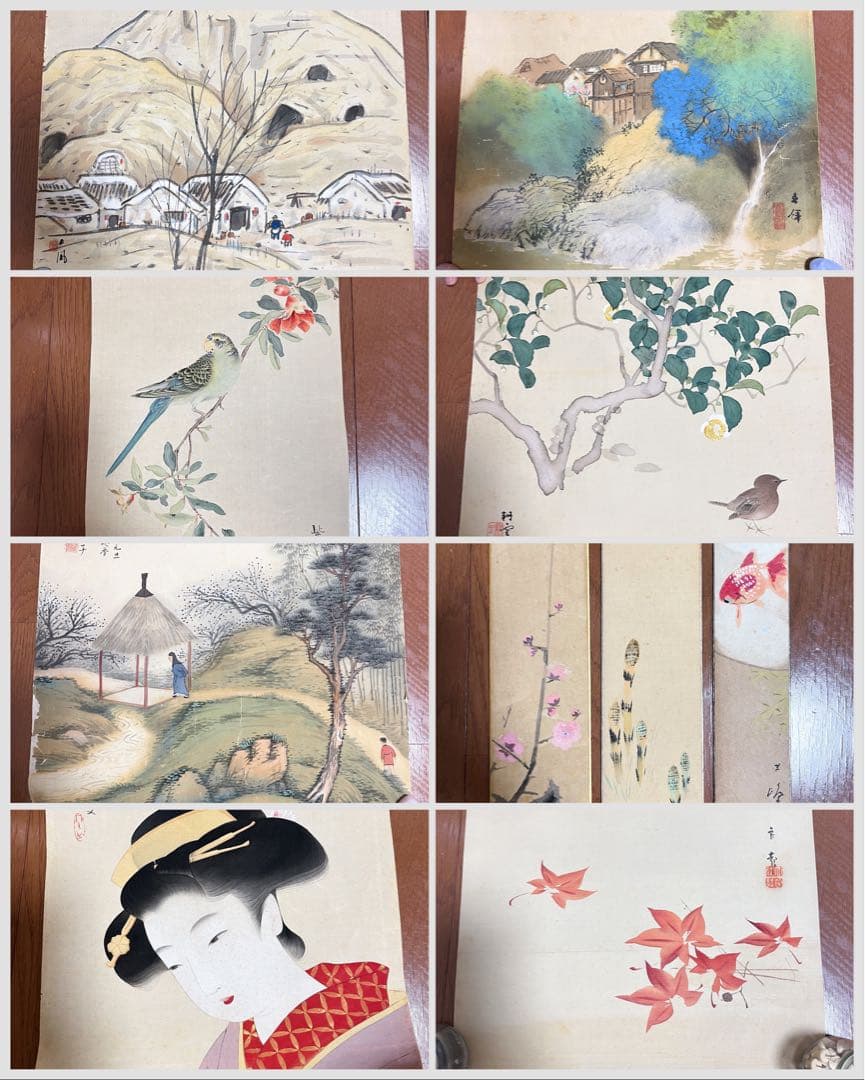 【骨董】時代物 絵画セット　バラ売り可