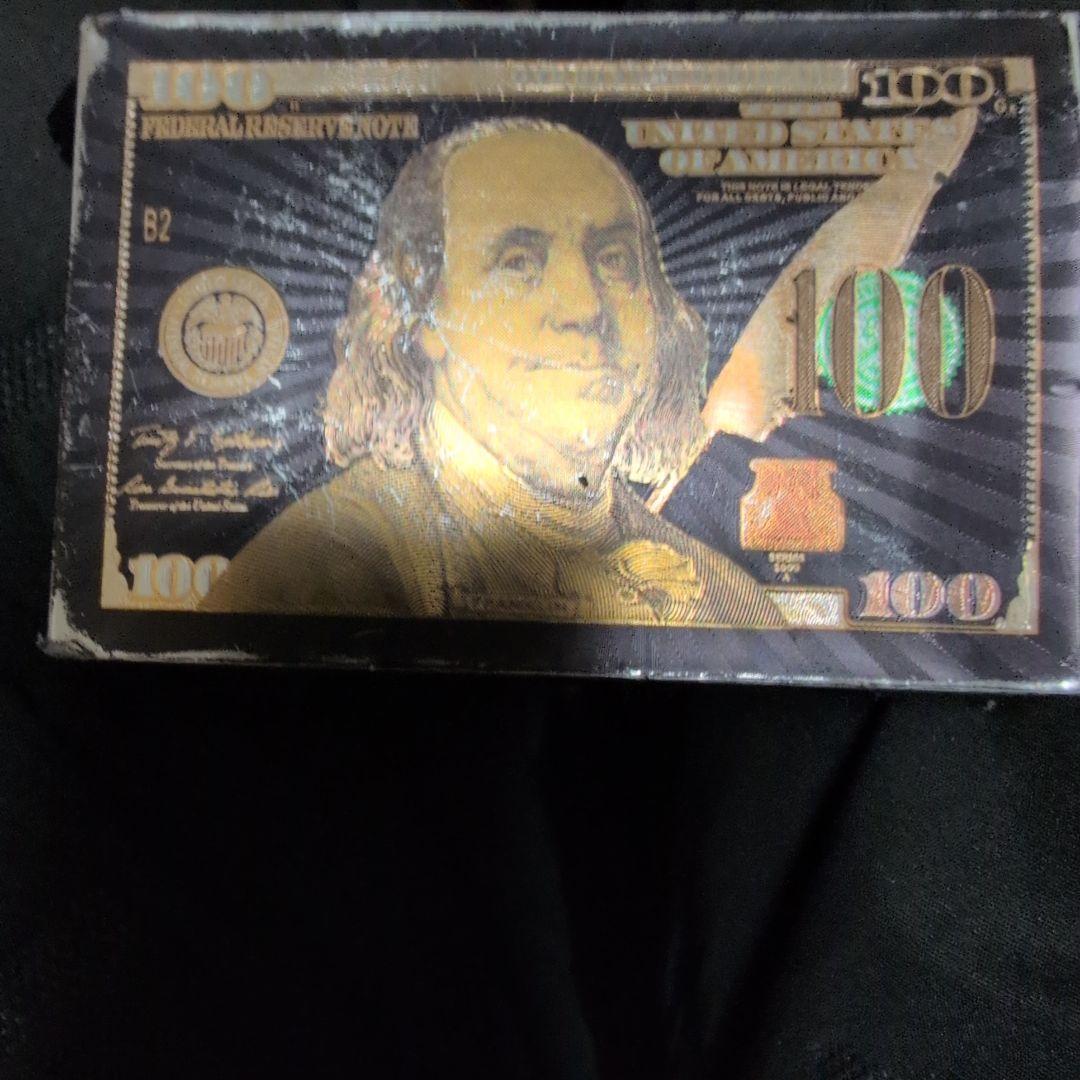 100ドル札風 24Kゴールドカード