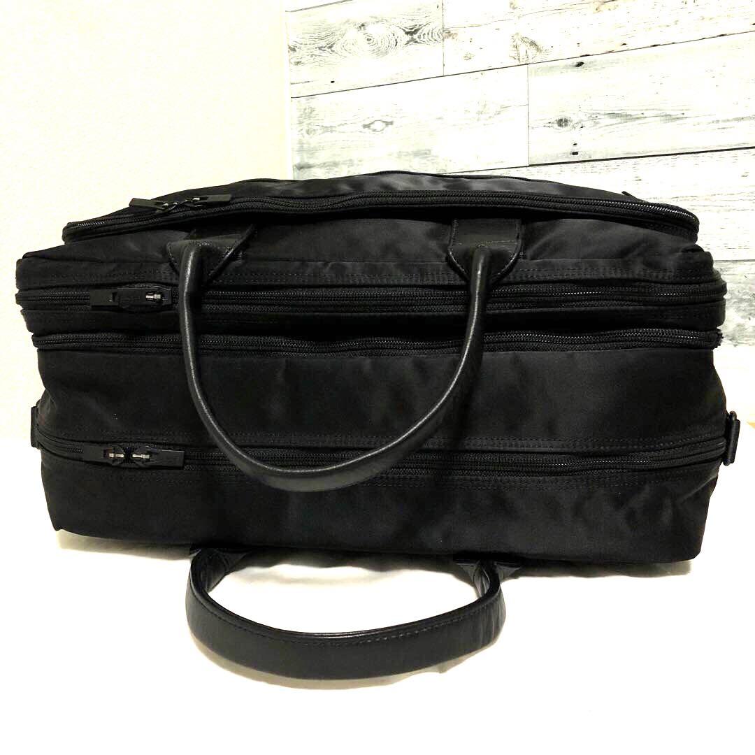 未使用級✨ポータータイム オーバーナイト 2way ボストン 3層 A4ブラック