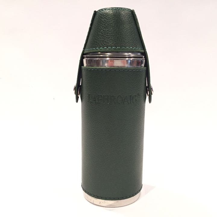 激シブ！ラフロイグ スキットル ボトル 革カバー&カップ付き