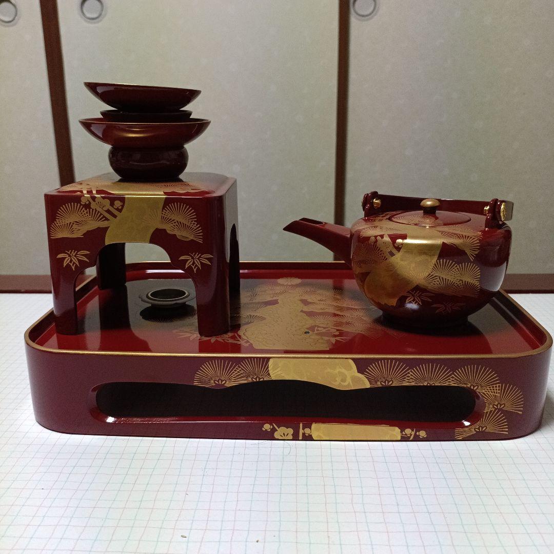 漆器 茶器セット 金箔装飾