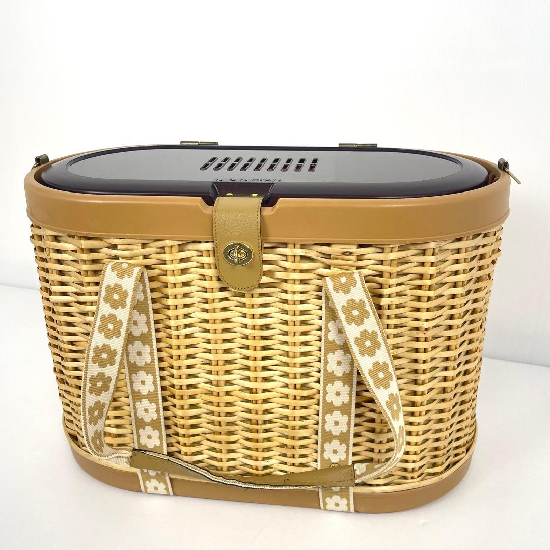 ボンビアルコン （I♡PETS）ラタン ペットキャリー 籐カゴ