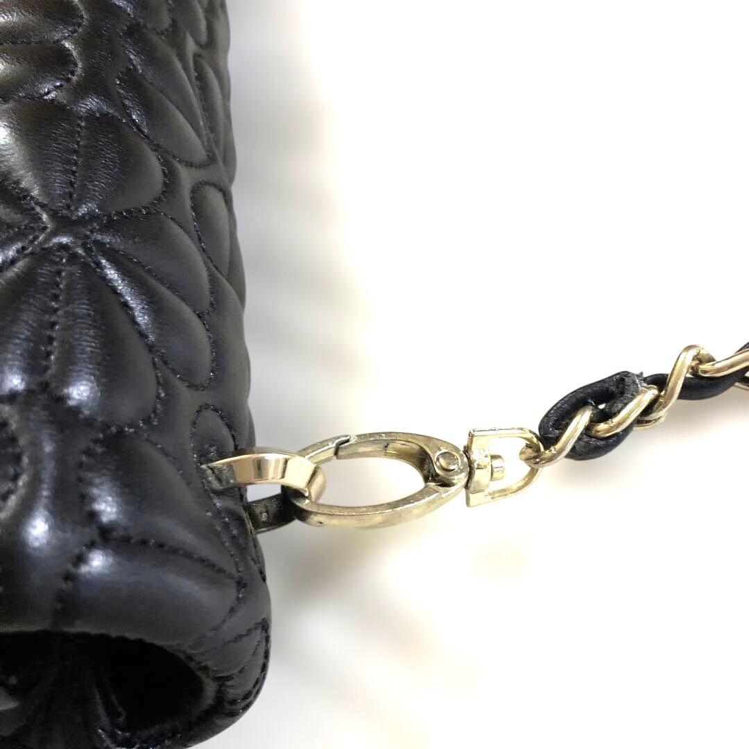 ［美品・希少］ケイトスペードニューヨーク　キルティングチェーンショルダーバッグ黒