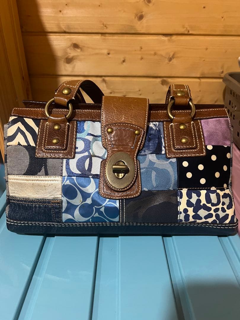 パッチワークデザイン ハンドバッグ