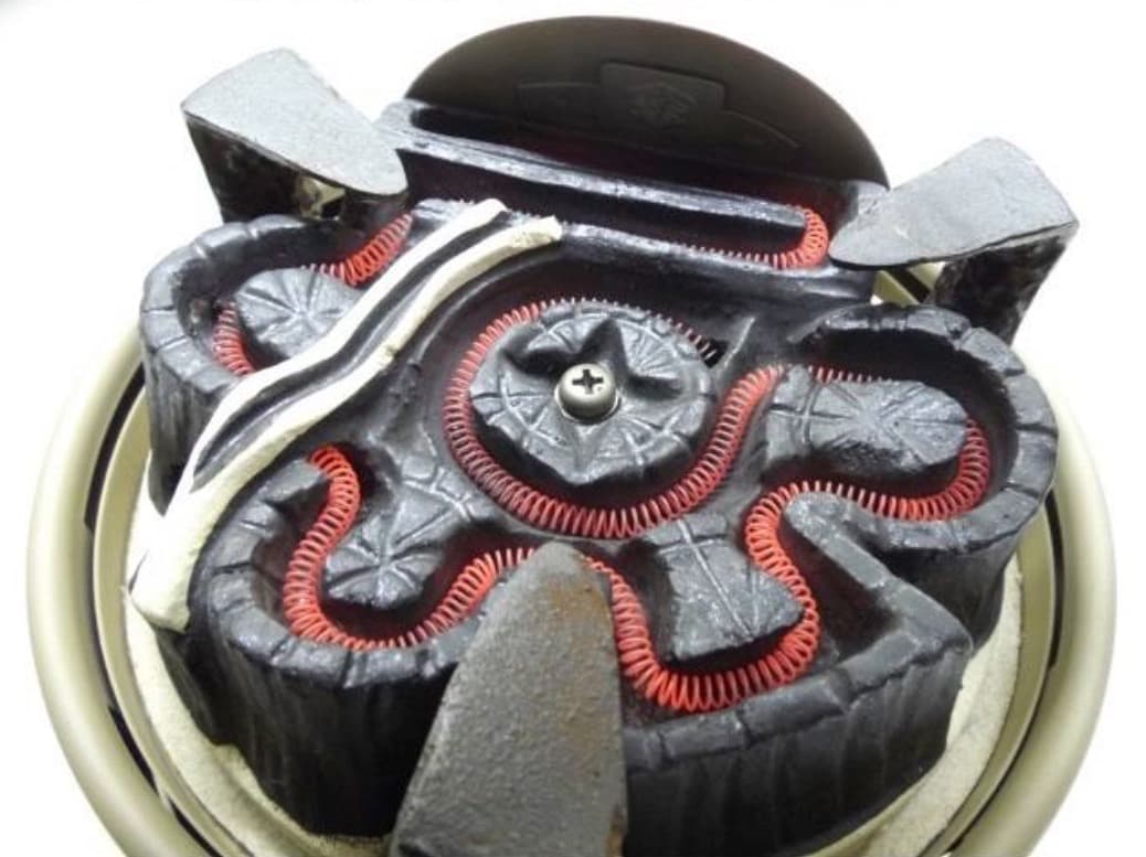 唐銅 鬼面風炉 釡師 佐藤清光 風炉師 釡谷寛斎 共箱 電熱器