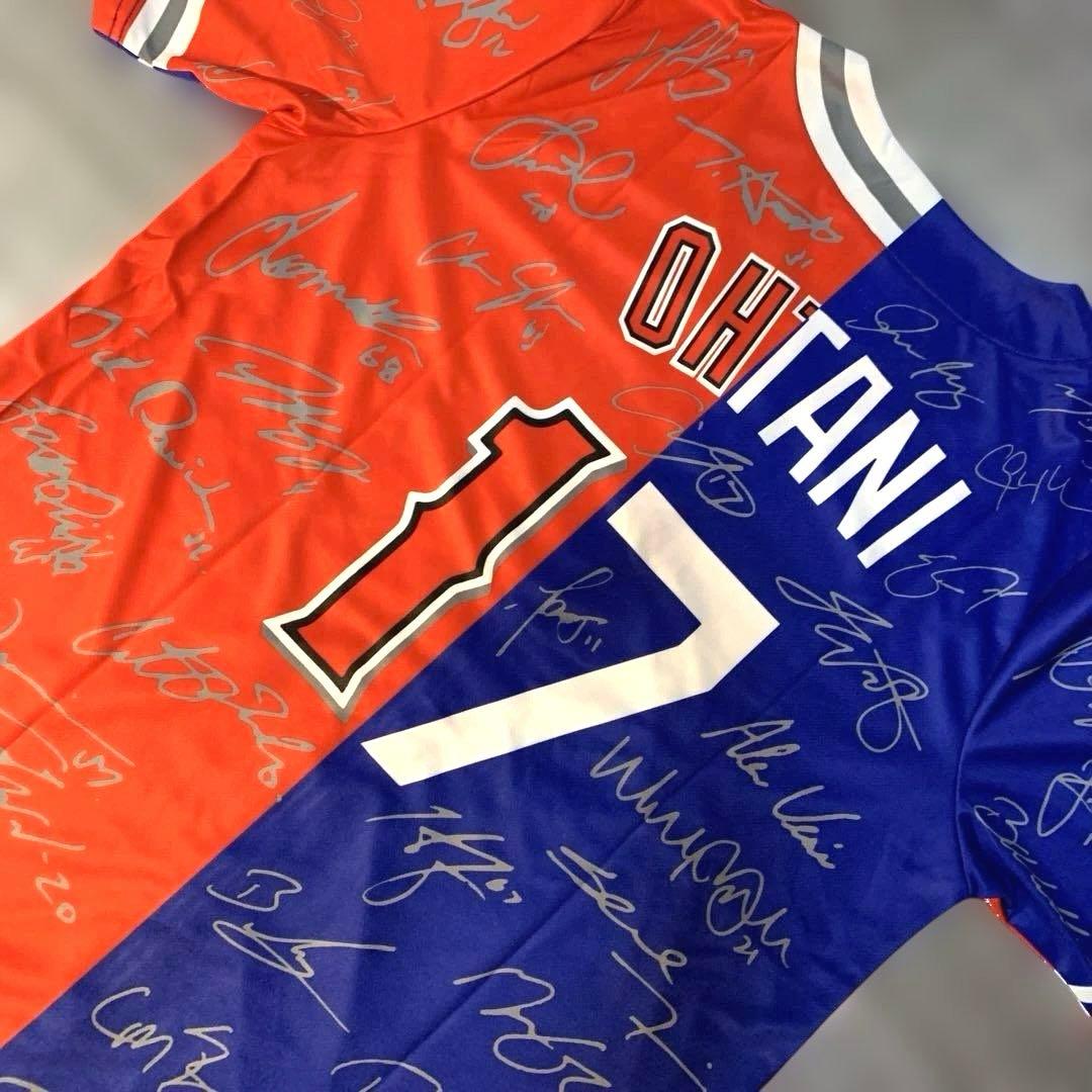 大谷翔平　エンゼルスドジャース　フルメンバーサイン付ミックスユニフォーム　非売品