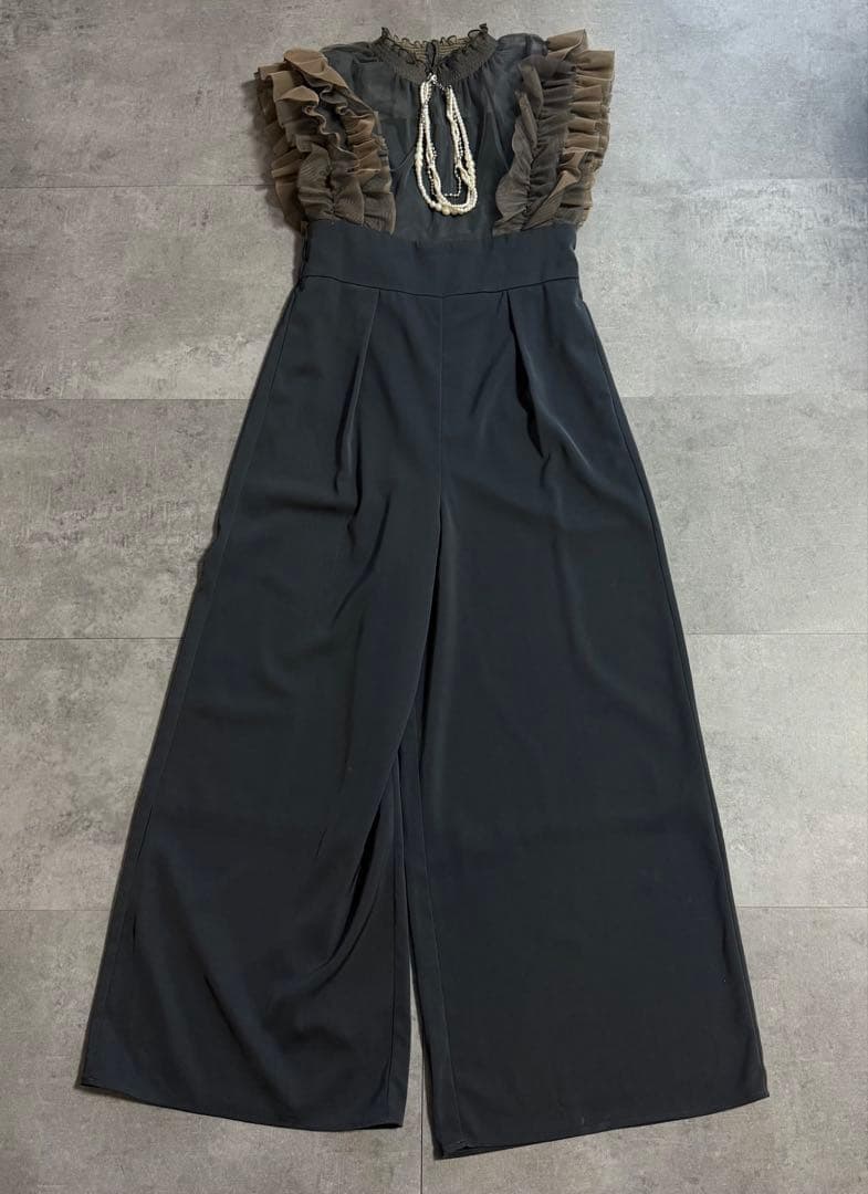 niana フリルハイウエストワイドパンツドレス オケージョン 同窓会 結婚式