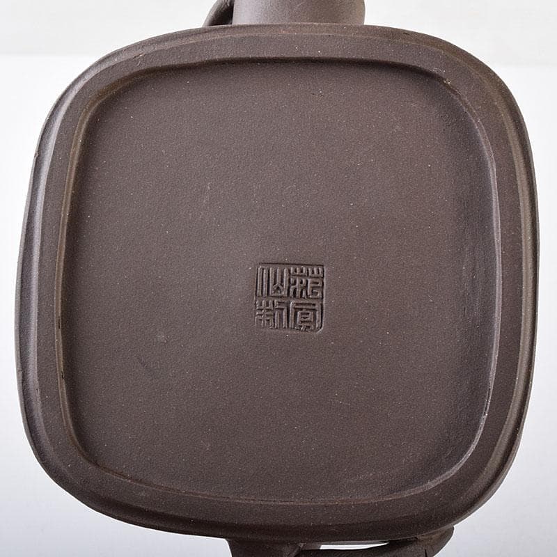 中国　紫砂　朱泥　竹文　急須　茶壷　在銘　N　7119