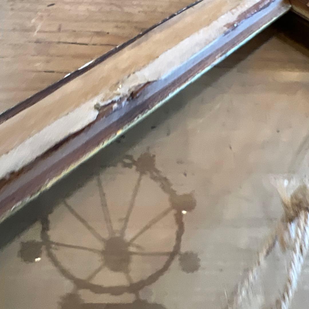 英国アンティーク装飾的金色フレーム（ガラス付き）