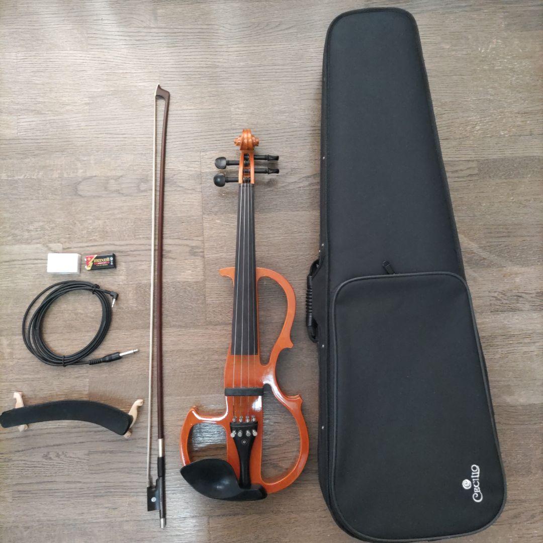 【動作確認済】CECILIO エレキ/サイレントバイオリン 4/4サイズ