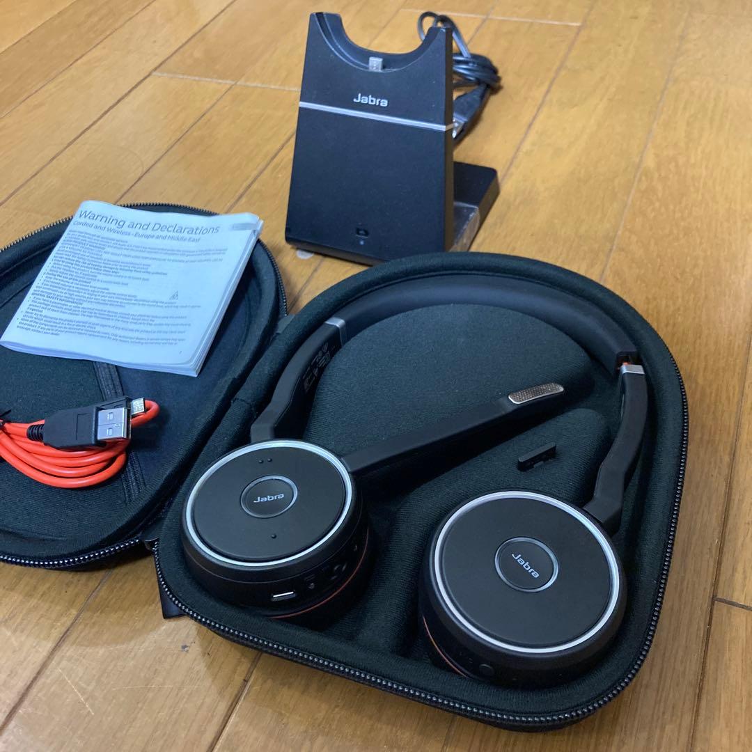 Jabra evolve75 ワイヤレスヘッドセット 充電ドック付き