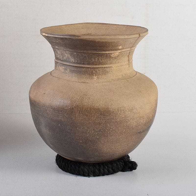 朝鮮美術　須恵器　新羅土器　壺　壺敷・時代箱付　V　R8018C