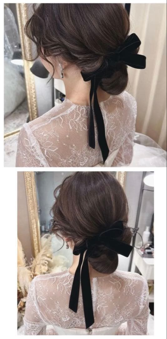 niana パーティドレス　お呼ばれドレス　ベロアリボンセット