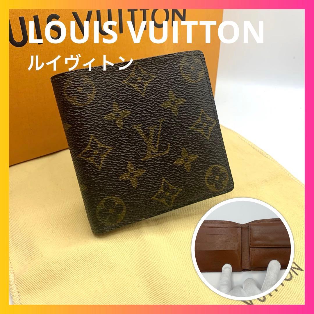 ルイヴィトン 二つ折り財布 ポルトフォイユ マルコ モノグラム コンパクト財布