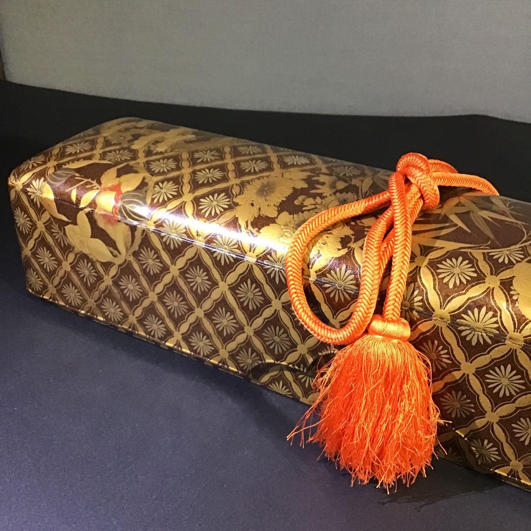 金蒔絵　松竹梅　文庫　江戸時代. Z3