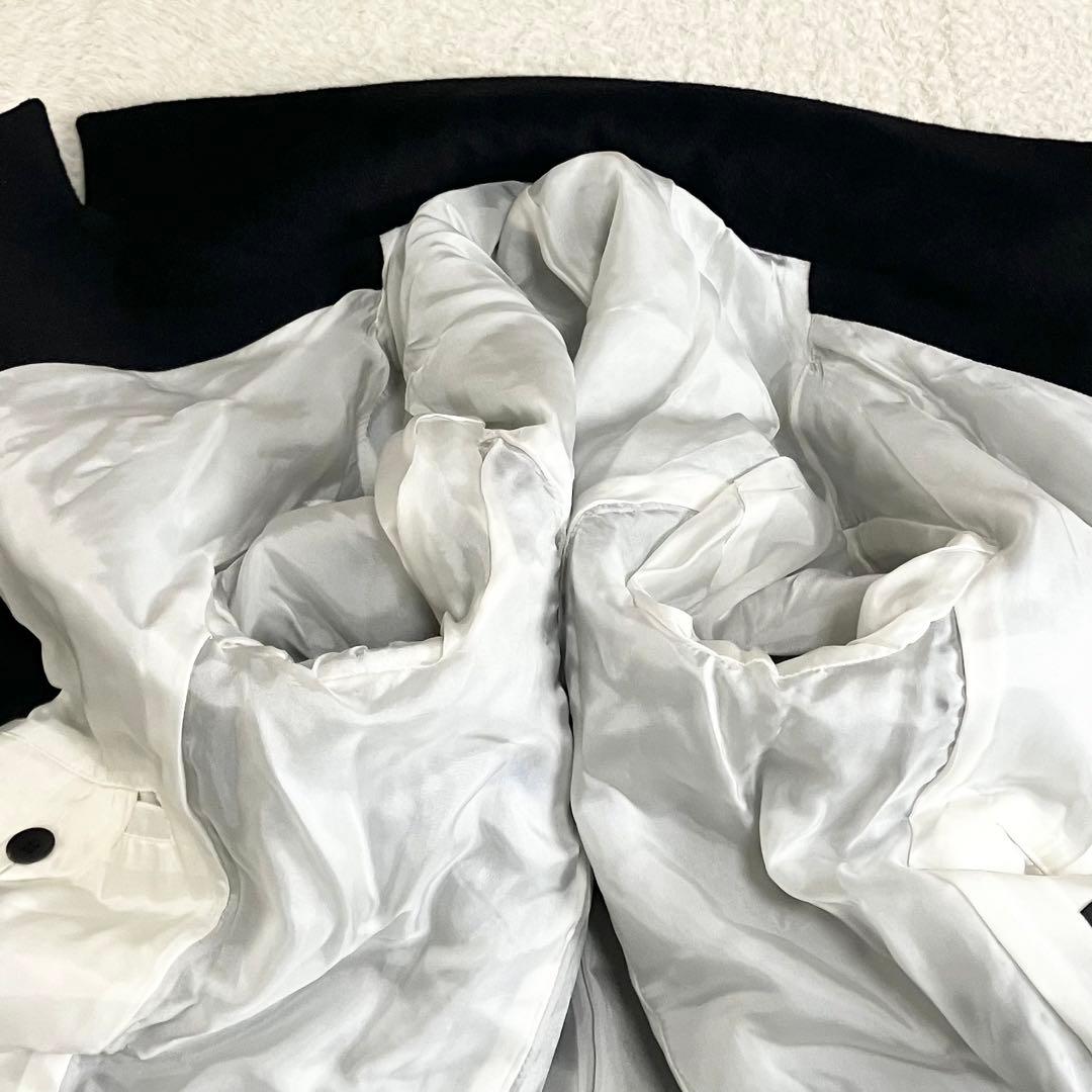 bajra バジュラ　アンゴラ　ウール　チェスターコート　ブラック　3