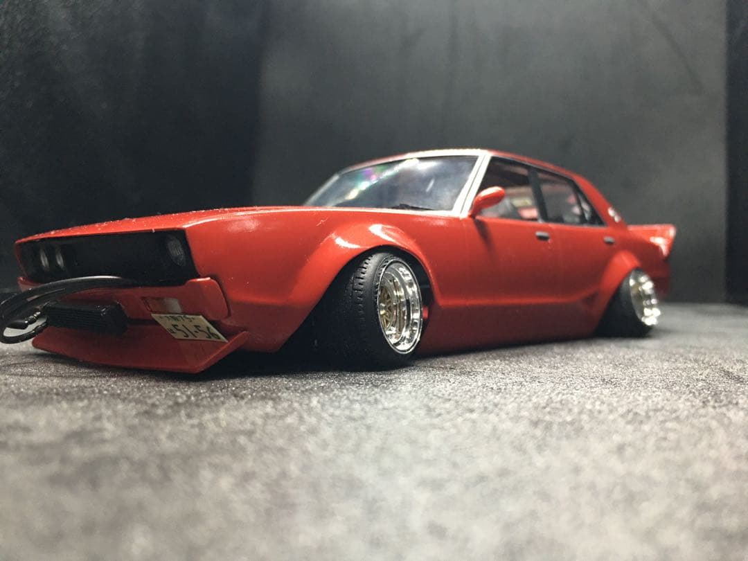 旧車プラモデル完成品アオシマスカイラインケンメリ