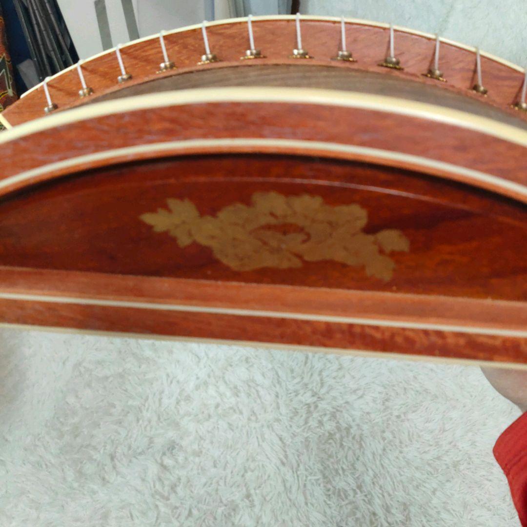 美品　琴　和楽器　弦楽器 13弦　すだれ彫り　付属品
