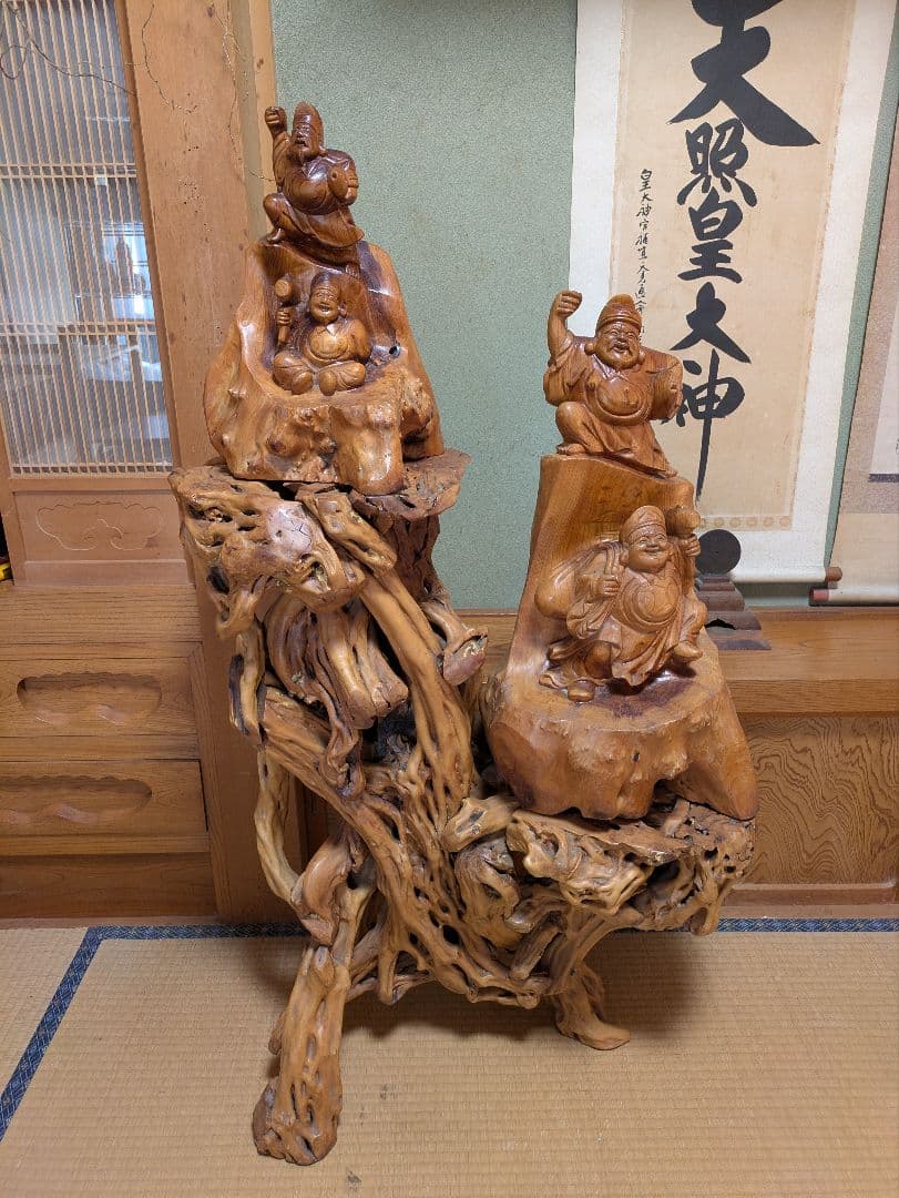 木製彫刻 神像 伝統工芸品