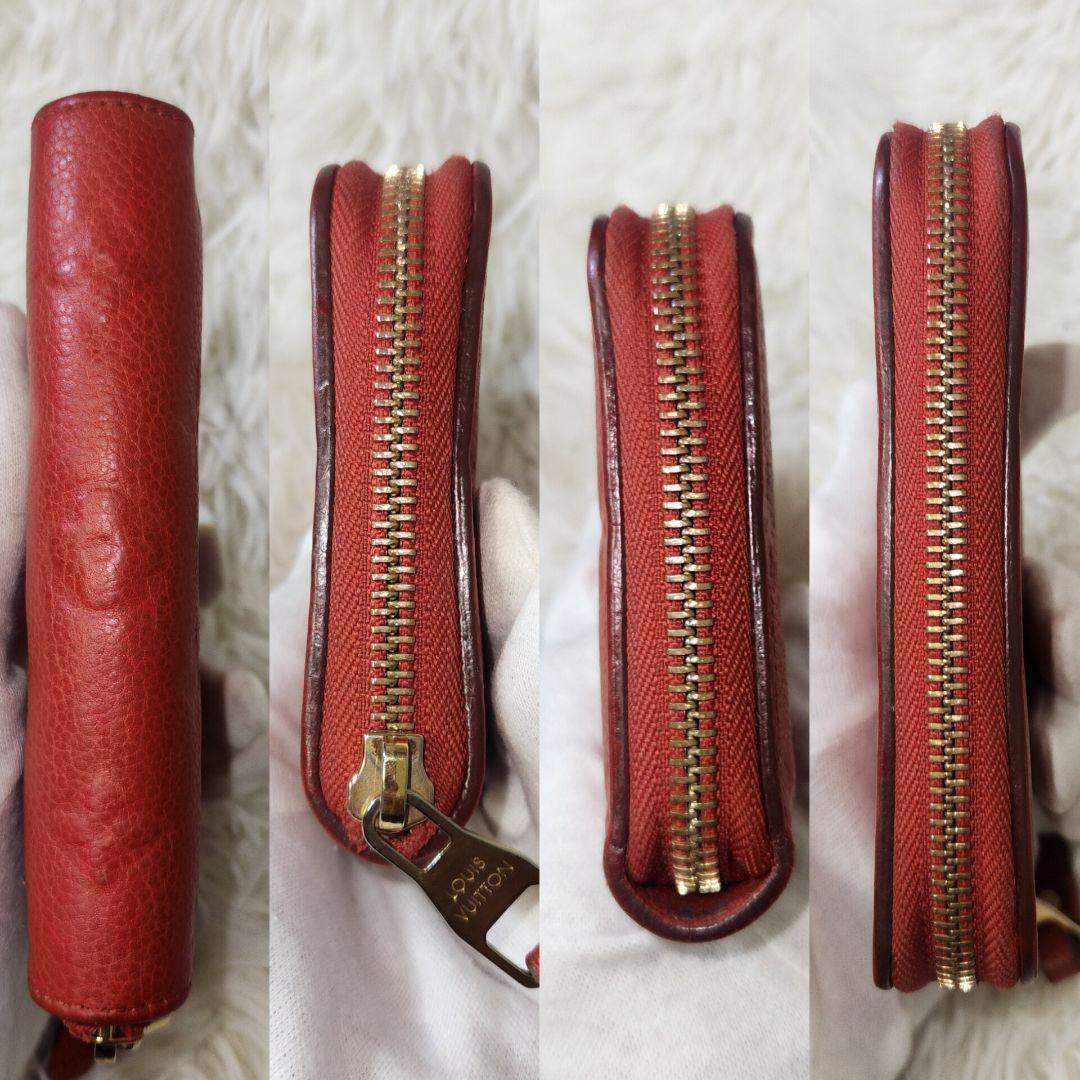 ルイヴィトン ポルトフォイユ スクレット モノグラム ジッピー M93432　赤