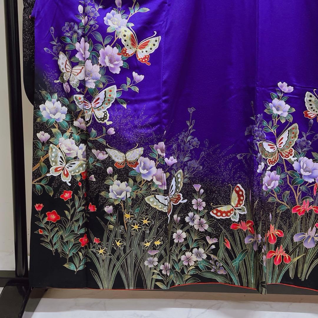 振袖　金彩　彩箔　蝶　牡丹　撫子　菖蒲　桔梗　晴れの日　成人式　着物　013tz