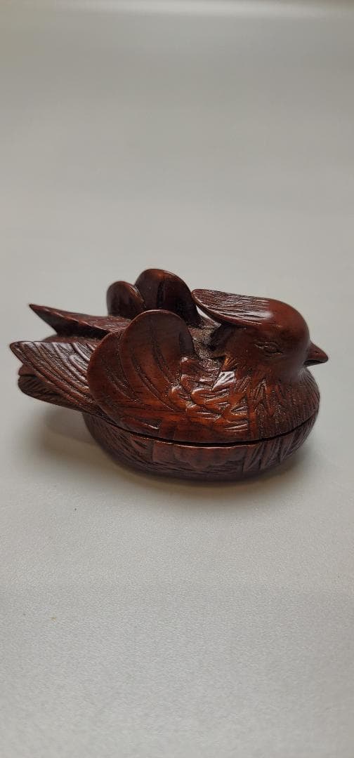 茶道具 唐物 紫檀 押鳥 香合 八方香合 二件