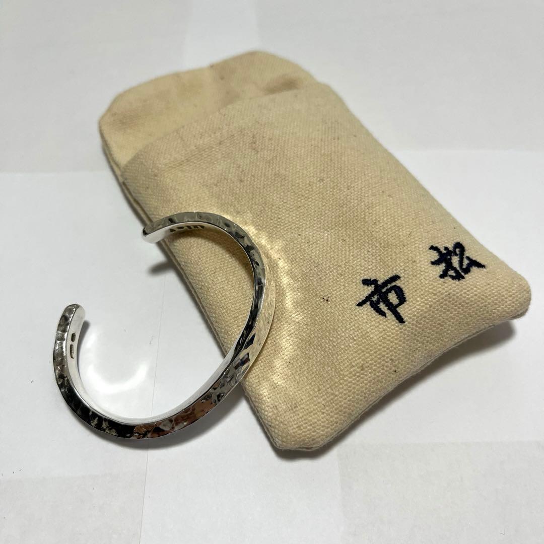 市松　イチマツ　シルバー　バングル　槌目