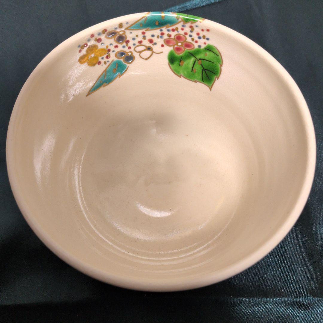 茶道具 京焼 押小路窯 庄左エ門作 色絵 紫陽花 茶碗