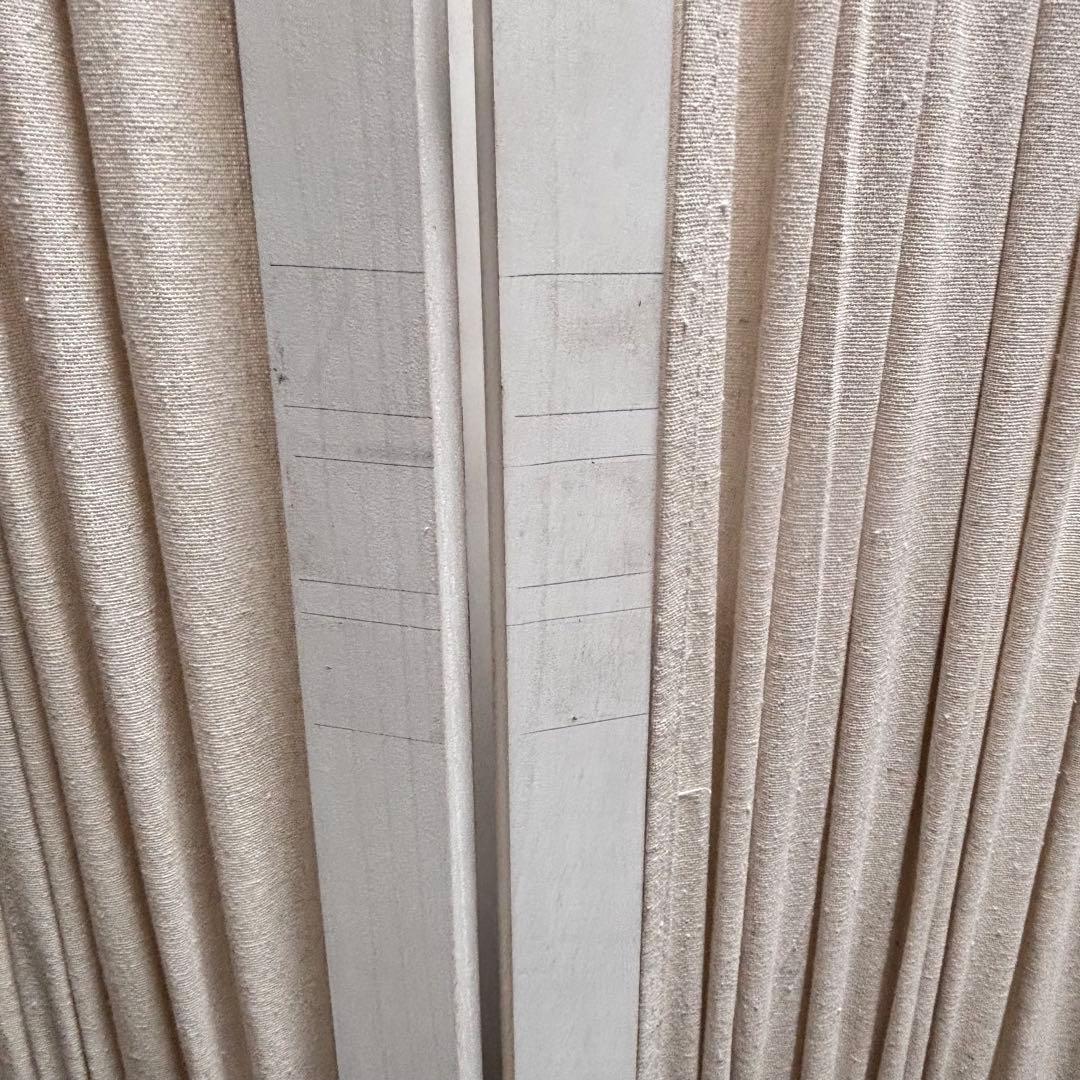 4連 パーテーション 木製 ホワイト 布張り スクリーン 間仕切り 折りたたみ式