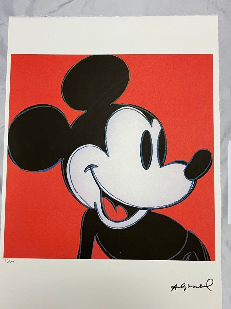 限定版リトグラフ22/100 アンディ・ウォーホル ミッキーマウス 【送料無料】