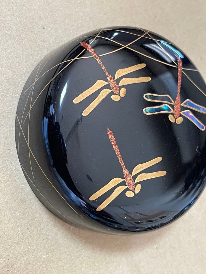 蜻蛉　蒔絵　中棗　中村宗悦　茶道具　送料無料