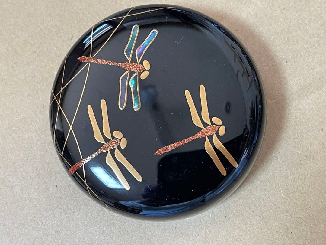 蜻蛉　蒔絵　中棗　中村宗悦　茶道具　送料無料