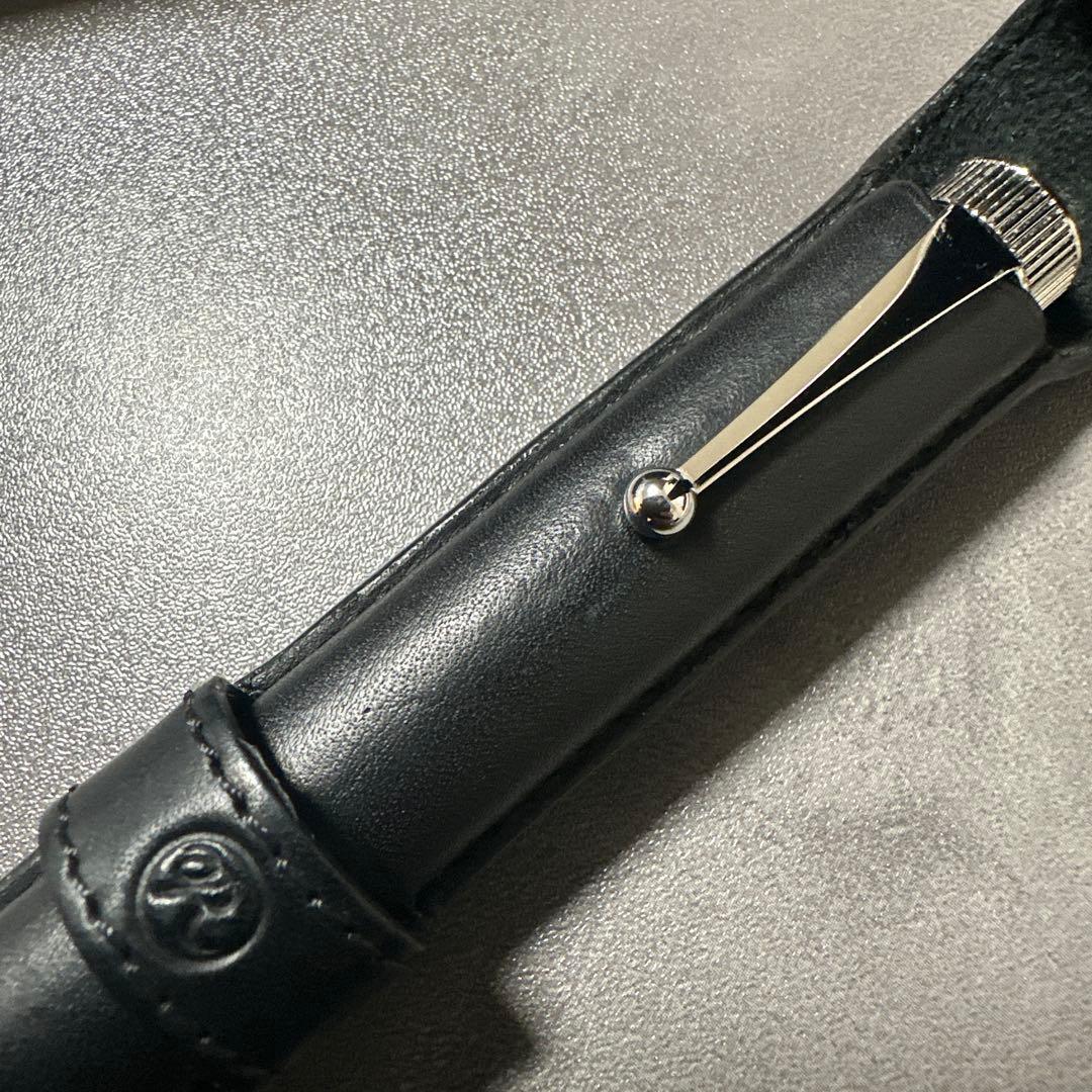 極美品　ロメオ no3 黒　シルバー　太軸　専用ケース＆新品リフィルセット
