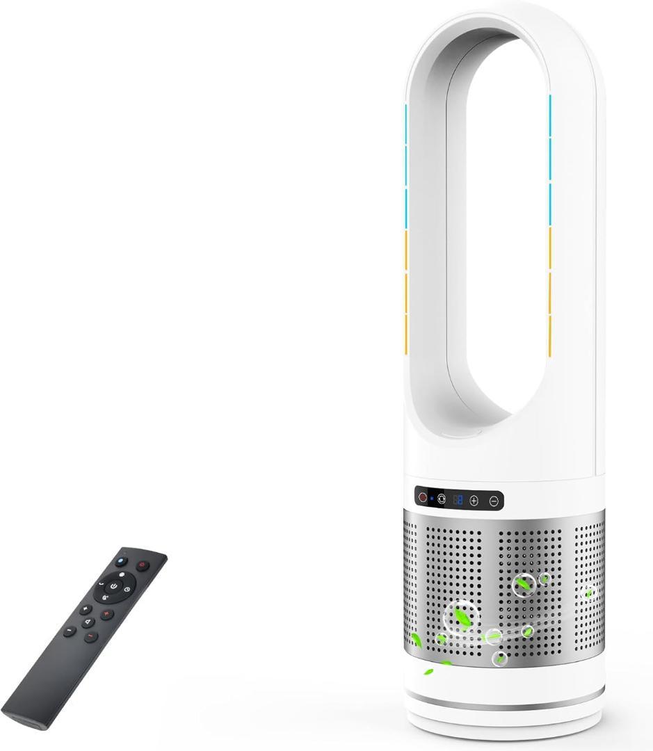 KKBJJ様❤️新品❤️タワーファン 羽根なし扇風機【温冷風・空気浄化・一台３役】